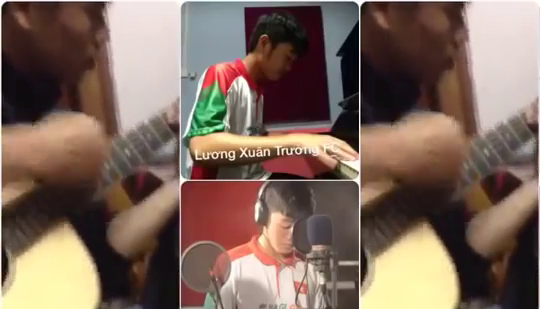 VIDEO: Xuân Trường trổ tài ca hát với ca khúc Cơn mưa ngang qua